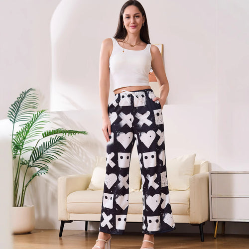 Damen Freizeithose mit kreativem Grafikdesign EB