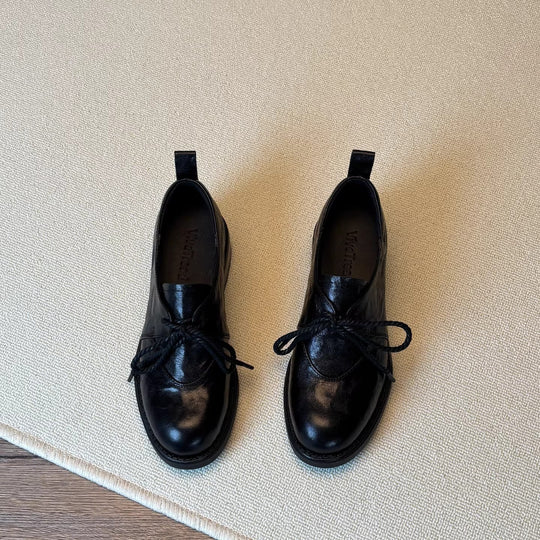 Damen Schnürschuhe aus hochwertigem Leder mit modischem Detail und Komfortsohle EB