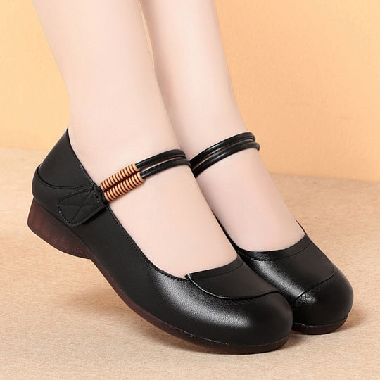 Damen Ballerinas mit flexiblem Riemen und bequemem Fußbett EB