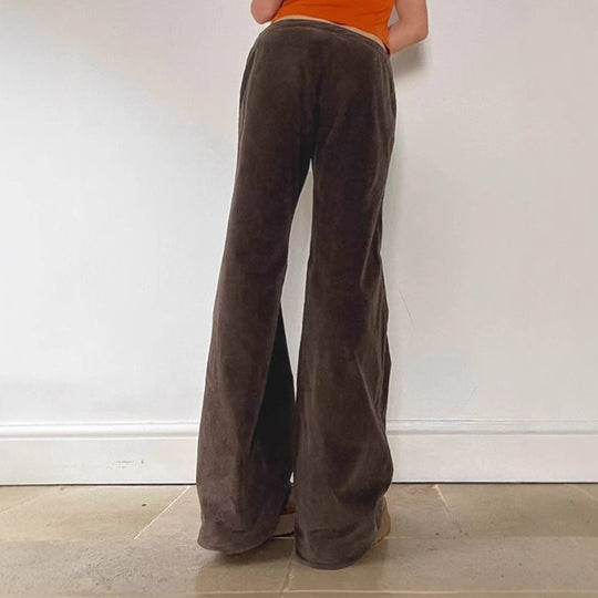 Damen Flared Hose aus weichem Stoff mit hohem Bund EB