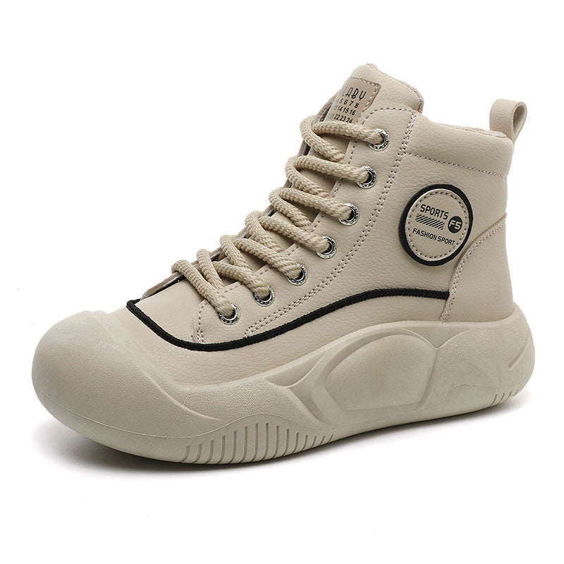 Damen modische High-Top Sneakers mit strapazierfähiger Sohle und sportlichem Design EB