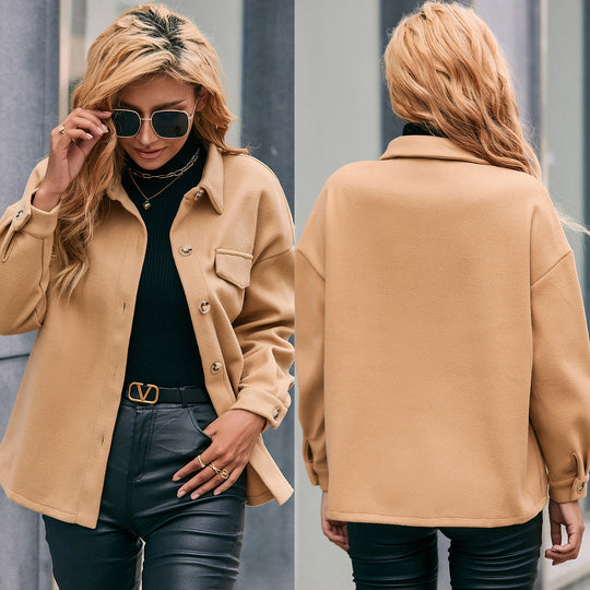 Damen Oversized-Fleecejacke mit praktischen Taschen und modischem Schnitt EB