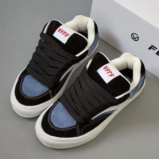 Damen sportive Sneakers im Retro-Stil mit weichem Innenfutter EB