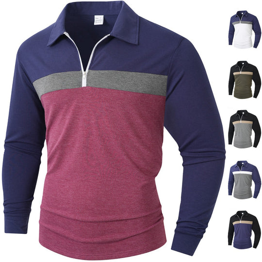 Herren Sportliches Langarmshirt mit Reißverschluss EB