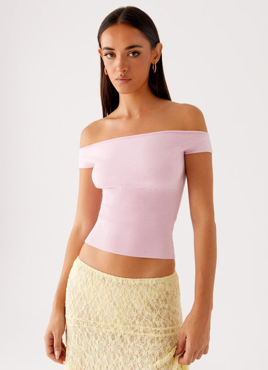 Damen Off-Shoulder Rippoberteil EB