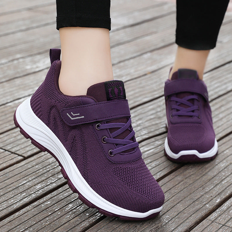 Damen Sportliche Laufschuhe mit flexiblem Klettverschluss und atmungsaktivem Obermaterial EB