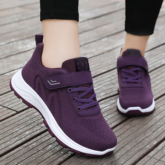 Damen Sportliche Laufschuhe mit flexiblem Klettverschluss und atmungsaktivem Obermaterial EB