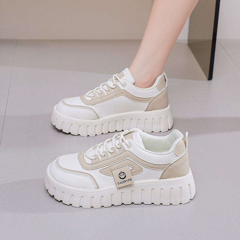 Damen Plattform Sneakers mit bequemem und leichtem Obermaterial EB