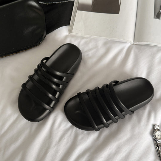 Damen modische Riemensandalen mit ergonomischem Fußbett EB