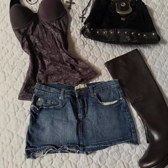 Damen Jeans-Shorts im Vintage-Stil EB