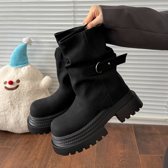 Damen modische Stiefel mit bequemem Innenfutter und trendigem Design EB