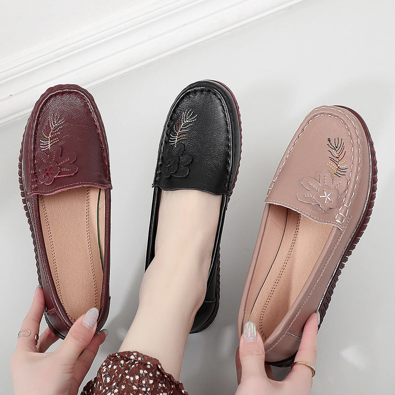 Damen Mokassins mit floralem Design und komfortabler Sohle EB