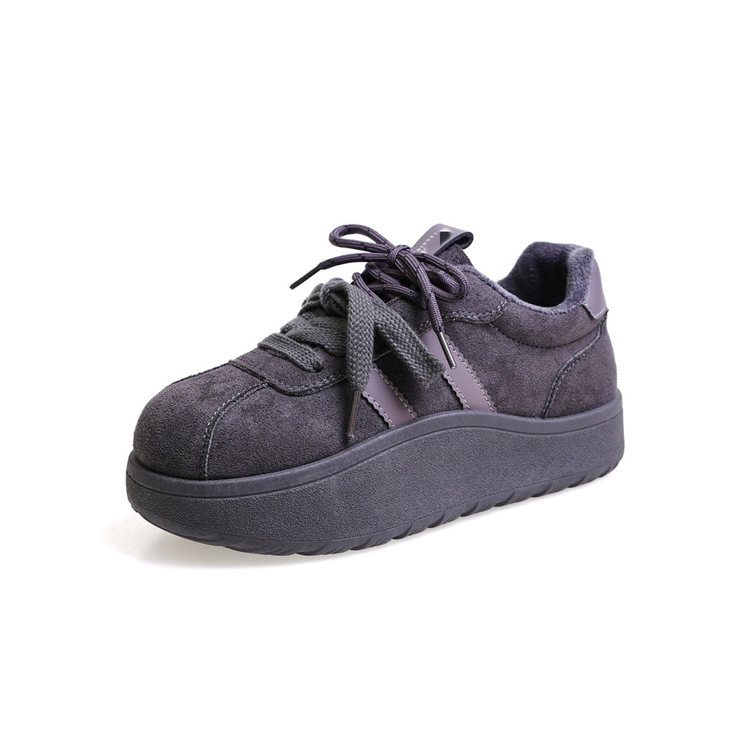 Damen warme und bequeme Sneaker mit gepolstertem Innenfutter und robustem Plateau EB