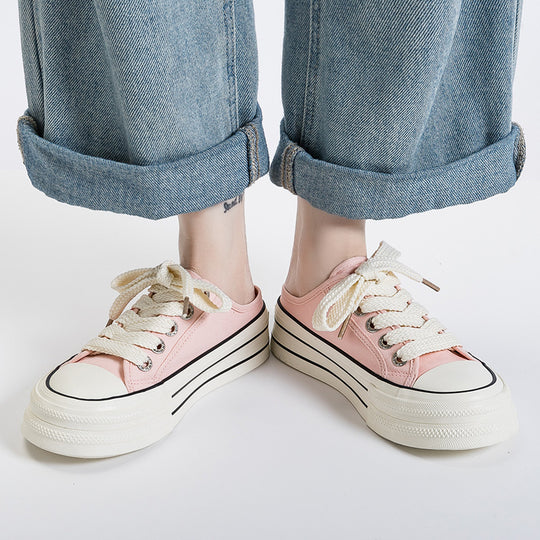Damen Plateau Sneakers mit modischem Schnürdetails und hohem Komfort EB