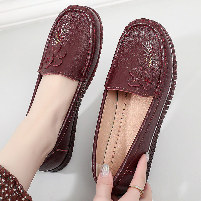 Damen Mokassins mit floralem Design und komfortabler Sohle EB