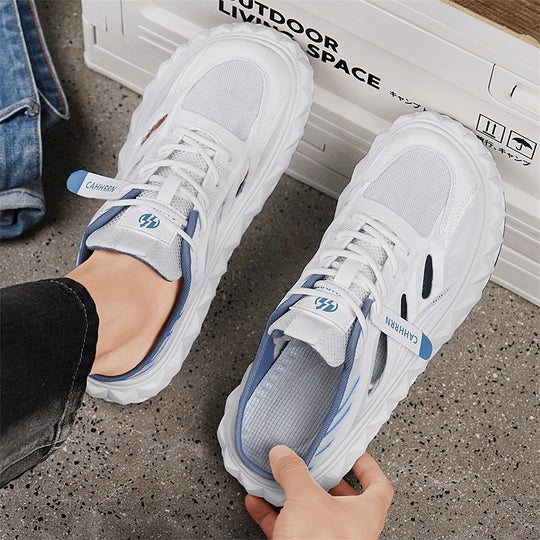 Damen Sportliche Sneakers mit atmungsaktiver Netzstruktur und rutschfester Sohle EB