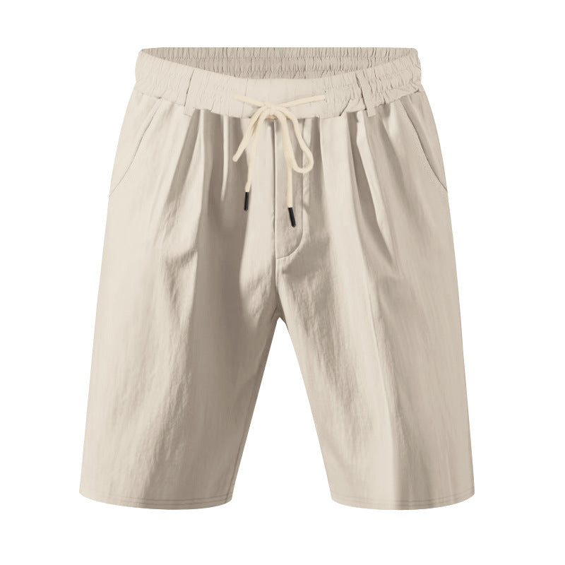 Damen bequeme Sweatshorts mit verstellbarem Bund und Seitentaschen EB