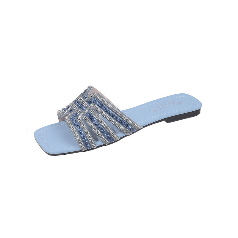Damen Glamouröse Slippers mit funkelnden Strassdetails EB