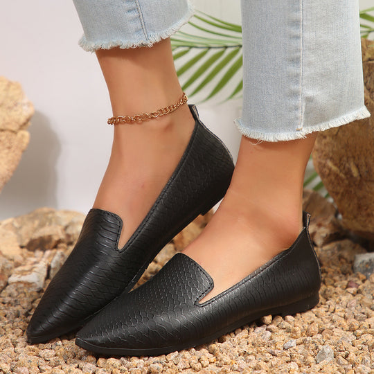 Damen  flexible Keil-Slipper mit Schlangenprägung, gepolstertem Komfortfußbett und rutschfester Gummisohle EB