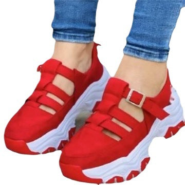Damen Komfortable Sneaker mit verstellbarem Riemen EB