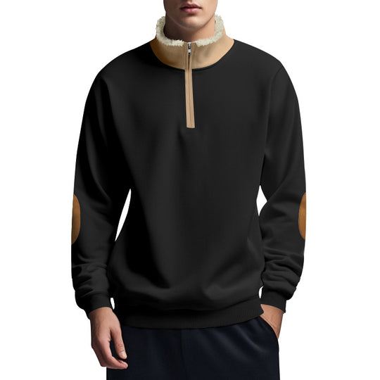 Herren Funktionaler Kapuzenpullover mit halbem Reißverschluss und weichem Innenfutter EB