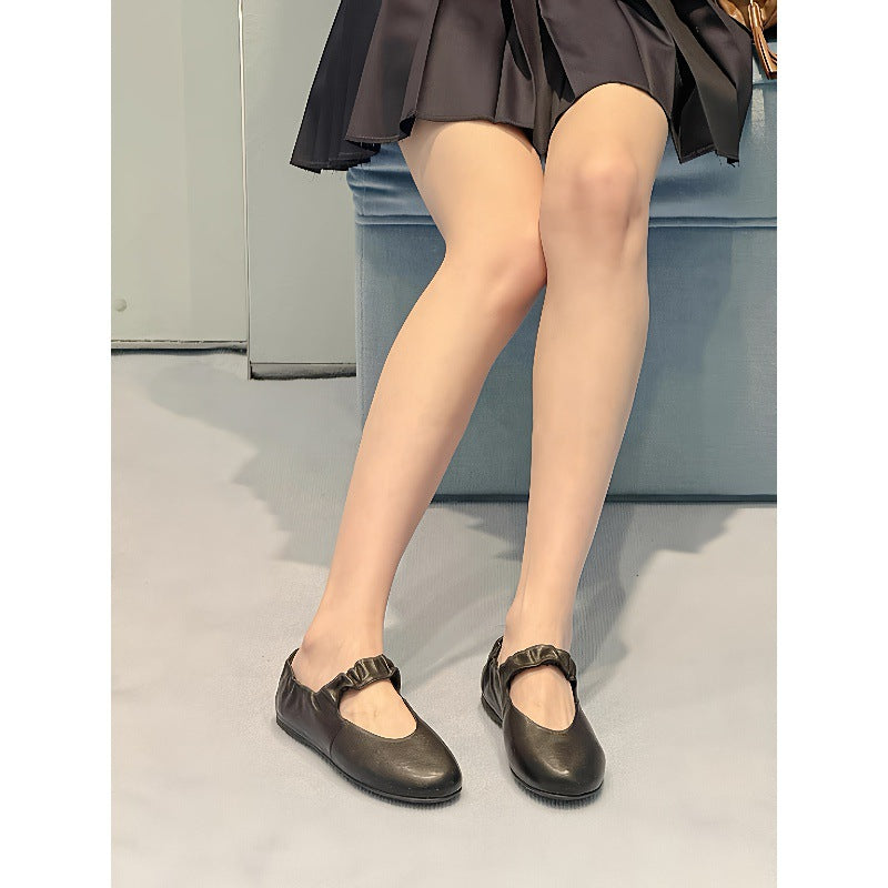 Damen Ballerinas mit modischem Riemen und flexibler Sohle EB