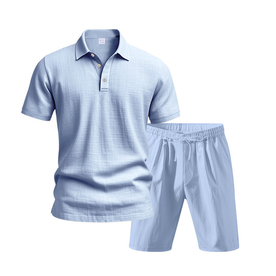 Herren legeres Polo-Shirt und Shorts Set EB