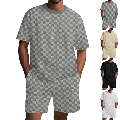 Damen Freizeit-Set mit strukturiertem T-Shirt und Shorts EB
