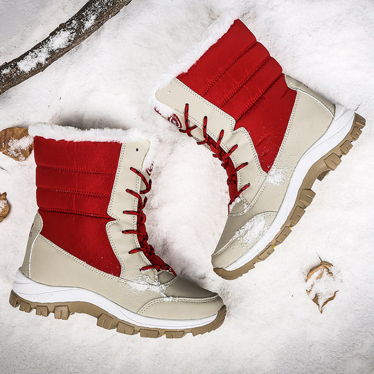 Damen warme Winterstiefel mit rutschfester Sohle und isolierendem Futter EB