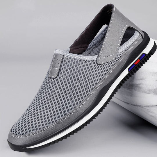 Damen Atmungsaktive Slip-On Sneakers mit elastischen Einsätzen EB