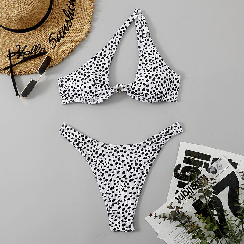 Damen Triangel-Bikini mit verspieltem Blumendesign EB