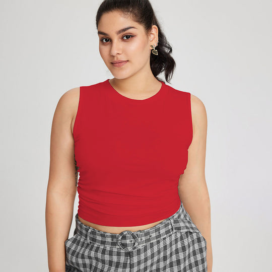 Damen weit geschnittene Karottenhose mit dekorativer Gürtel-Detail EB