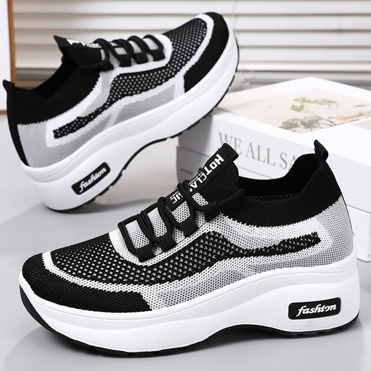 Damen Sportliche Sneakers mit atmungsaktivem Strick-Obermaterial und innovativer Dämpfungstechnologie EB