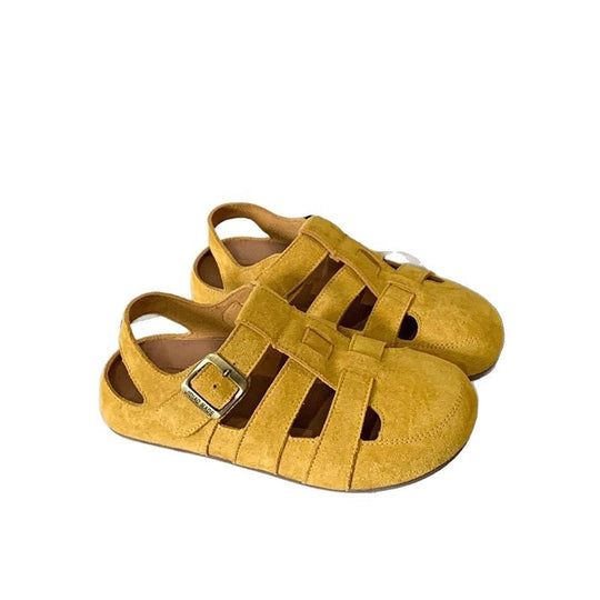 Damen Freizeitsandalen mit modischem Riemen und hochwertigem Wildleder EB