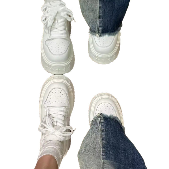 Damen High-Top Platform Sneakers mit modischem Design und komfortabler Dämpfung EB