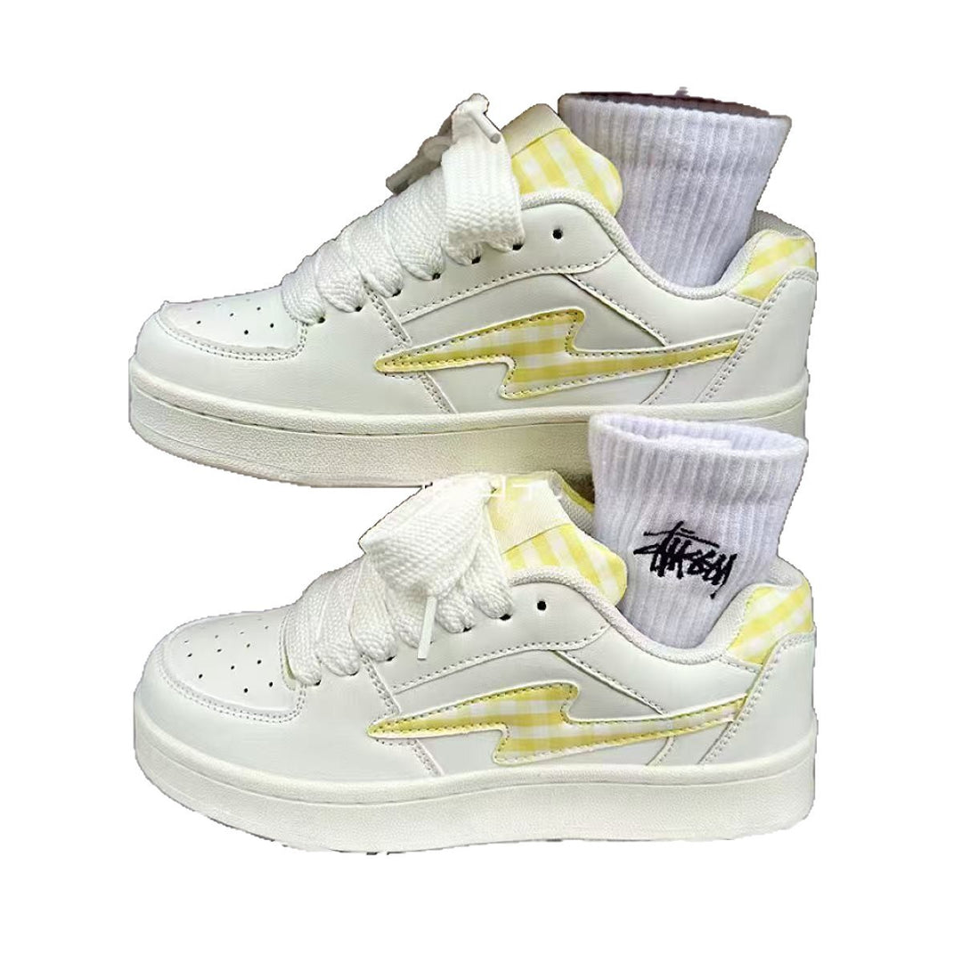 Damen Sneakers im modernen Karo-Design mit atmungsaktiven Materialien EB