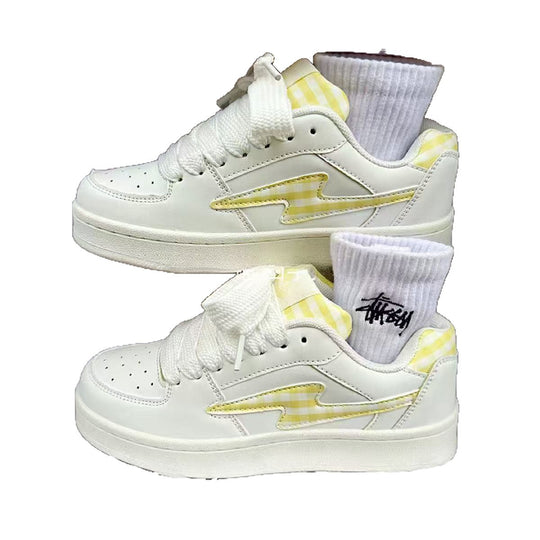 Damen Sneakers im modernen Karo-Design mit atmungsaktiven Materialien EB