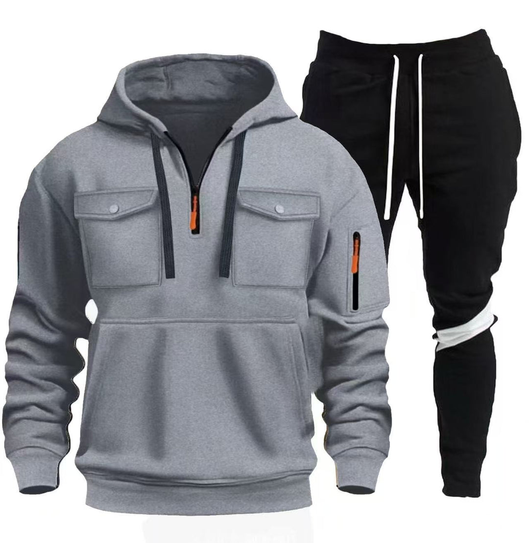 Herren praktische Kapuzenjacke mit Sporthose EB