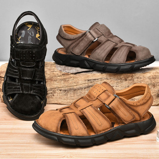 Herren bequeme Sandalen aus hochwertigem Leder EB