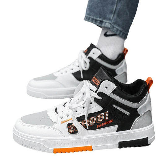 Damen modische High-Top Sneakers mit atmungsaktiven Einsätzen und robuster Sohle EB