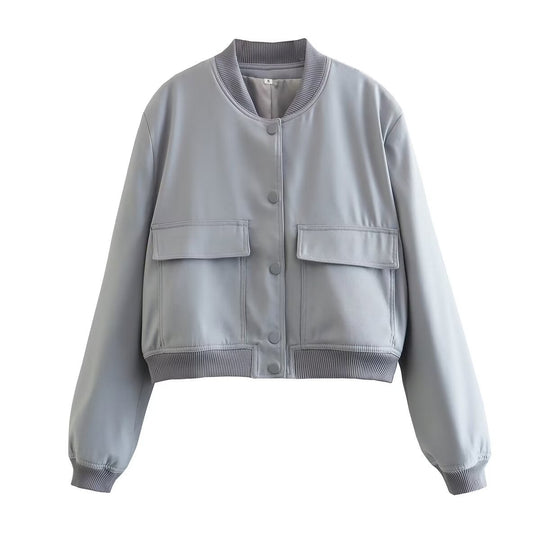 Damen modische Utility-Jacke mit praktischen Taschen und edlem Schnitt EB