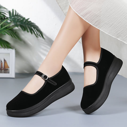Damen Elegante und bequeme Mary Jane Schuhe mit verstellbarem Riemen EB