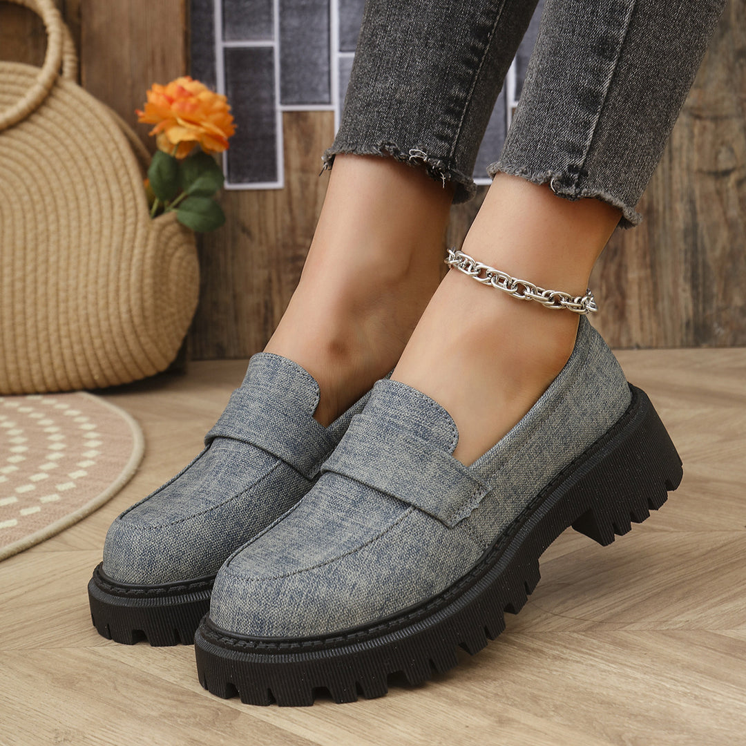 Damen Komfortable Clogs im Jeans-Look mit stabiler Profilsohle EB