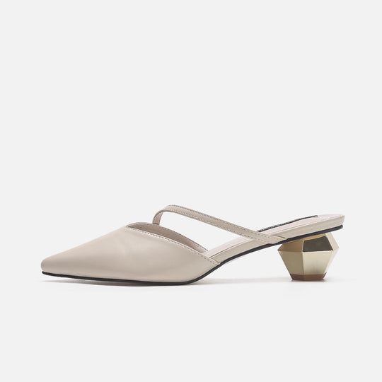 Damen Sling-Pumps mit einzigartigem geometrischen Absatzdesign EB