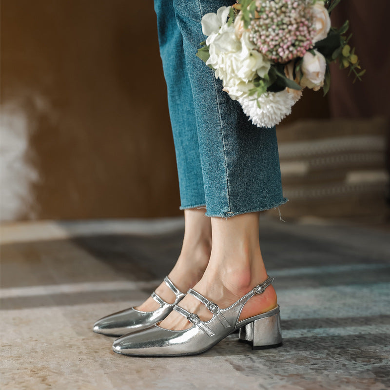 Damen elegante Slingback-Pumps EB