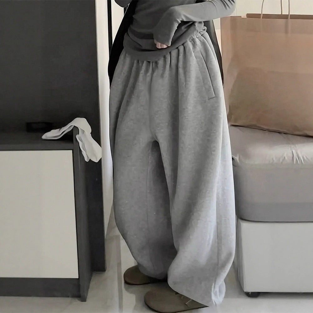 Damen bequeme Sweatpants mit elastischem Bund und legerem Schnitt EB