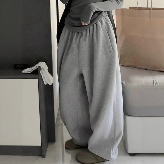 Damen bequeme Sweatpants mit elastischem Bund und legerem Schnitt EB