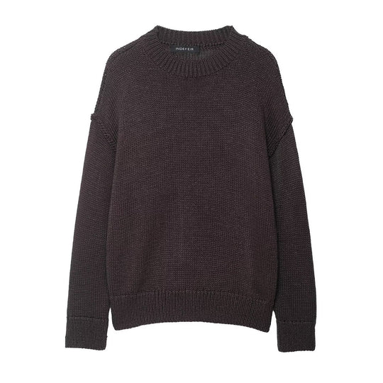 Damen lässiger Pullover mit Oversized-Schnitt und strukturiertem Muster EB