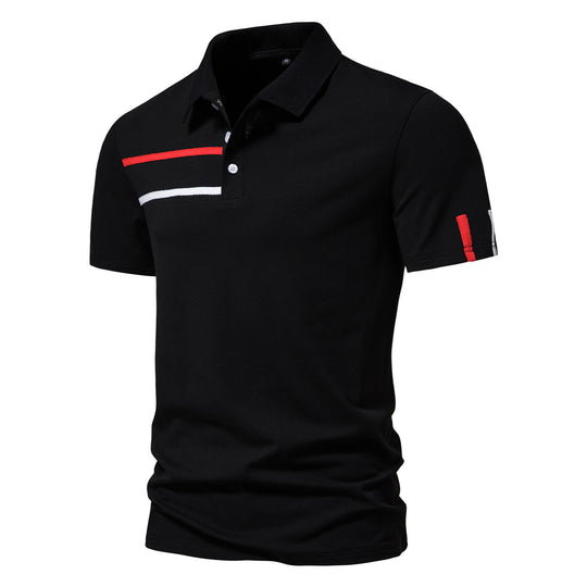 Herren Poloshirt mit kreativem Farbdesign und modischen Akzenten EB