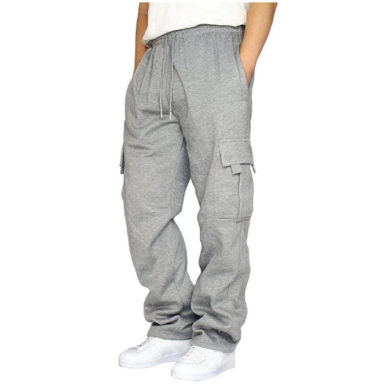 Herren nan heavy-duty Utility-Freizeithose mit Kordelzug, aufgesetzten Cargotaschen und relaxed Fit EB